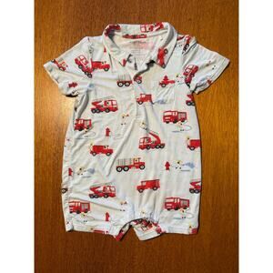 Angel Dear Romper size 12-18m - Fire Trucks Print